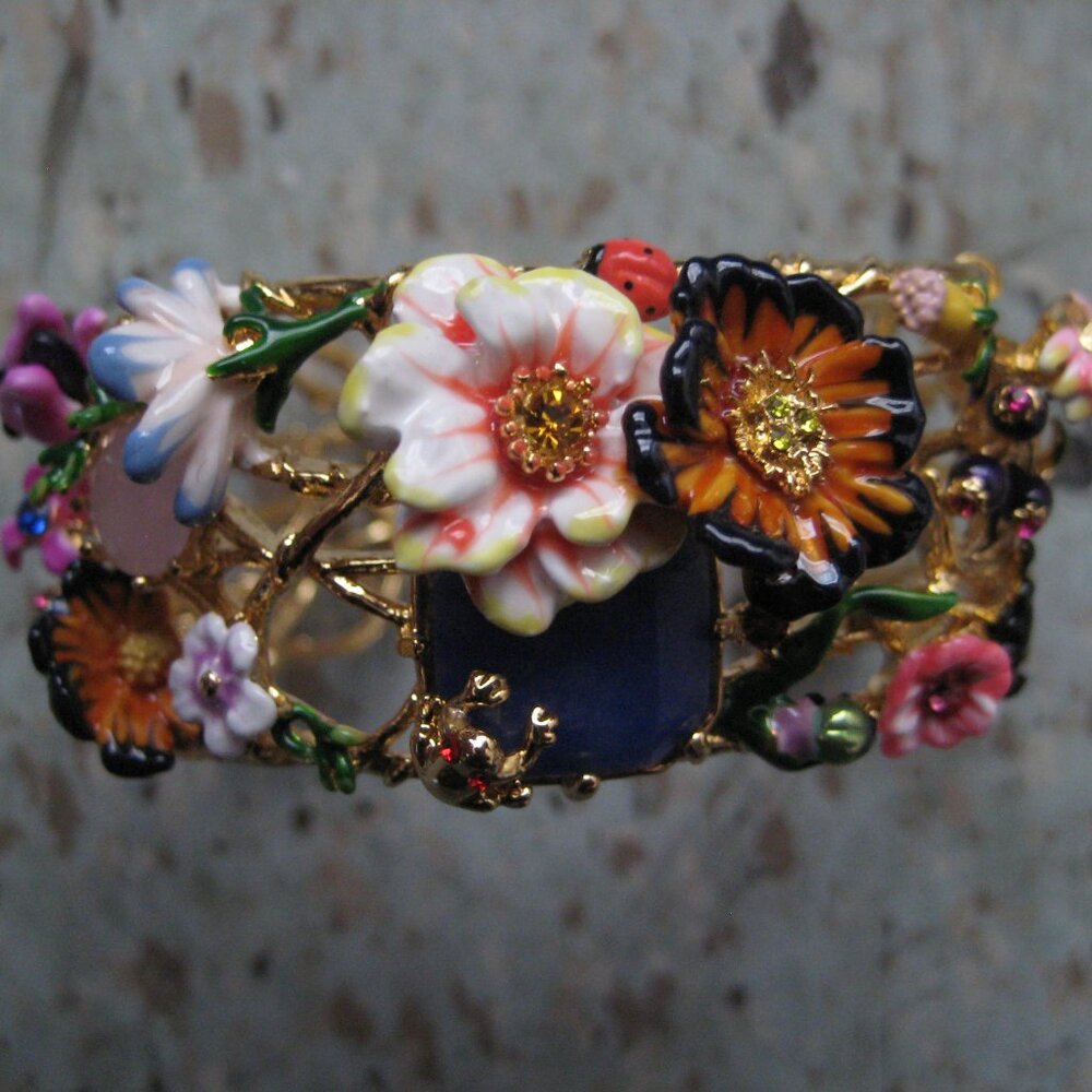Les Nereides Winter Giverney Couture Bangle Bracelet S- Stone Missing